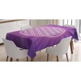 thumbnail image 1 of Ambesonne Geometry Tablecloth Rectangular Table Cover, Overlap Circles, 60"x84", Fuchsia and Purple, 1 of 4