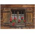 thumbnail image 1 of Ambesonne Geraniums Jigsaw Puzzle Durable Cardboard, Wooden Hut with Window, 1000 pcs, Sand Brown Umber, 1 of 1