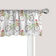 thumbnail image 1 of Ambesonne Geraniums Window Valance, Flower Basket in Bicycle, 54" X 18", White and Multicolor, 1 of 3