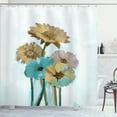 thumbnail image 1 of Ambesonne Gerber Daisy Shower Curtain, Spring Print Flowers, 69"Wx70"L, Dark Mustard, 1 of 4