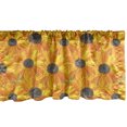 thumbnail image 1 of Ambesonne Gerber Daisy Window Valance, Yellow Orange Petals, 54" X 18", Dark Taupe Orange, 1 of 2