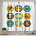 thumbnail image 1 of Ambesonne German Kitchen Curtains, Oktoberfest, 55"x45", Earth Yellow Brown, 1 of 1