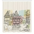 thumbnail image 1 of Ambesonne German Shower Curtain, Historic Nuremberg Scene, 69"Wx84"L, Multicolor, 1 of 3