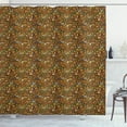 thumbnail image 1 of Ambesonne German Shower Curtain, Hops and Pretzels Hand Drawn, 69"Wx84"L, Multicolor, 1 of 3