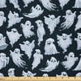 thumbnail image 1 of Ambesonne Ghost Fabric by the Yard Microfiber, Repetitive Various Emotions, 5 Yards, Dark Teal and Pale Ceil Blue, 1 of 2