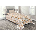 thumbnail image 1 of Ambesonne Ghost Quilted Coverlet 2 Pcs, Halloween Party Cartoon Style, Twin Size, Multicolor, 1 of 4