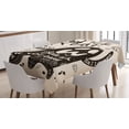 thumbnail image 1 of Ambesonne Ghost Tablecloth Rectangular Table Cover, Halloween Trick Treat Grunge, 60"x90", Dark Brown and Beige, 1 of 4