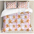 thumbnail image 1 of Ambesonne Gingerbread Man Duvet Cover Set, Xmas Goodies, Queen, Multicolor, 1 of 6