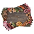 thumbnail image 1 of Ambesonne Gingerbread Man Place Mats Set of 4, Spices Biscuits, Standard Size, Multicolor, 1 of 6