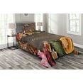 thumbnail image 1 of Ambesonne Gingerbread Man Quilted Bedspread Set 2 Pcs, Spices Biscuits, Twin Size, Multicolor, 1 of 3