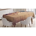 thumbnail image 1 of Ambesonne Gingerbread Man Tablecloth Rectangular Table Cover, Cookie Present, 52"x70", Hunter Green Pale Brown, 1 of 3