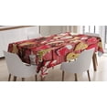thumbnail image 1 of Ambesonne Gingerbread Man Tablecloth Rectangular Table Cover, Sugary Treats, 60"x84", Red Brown White, 1 of 4