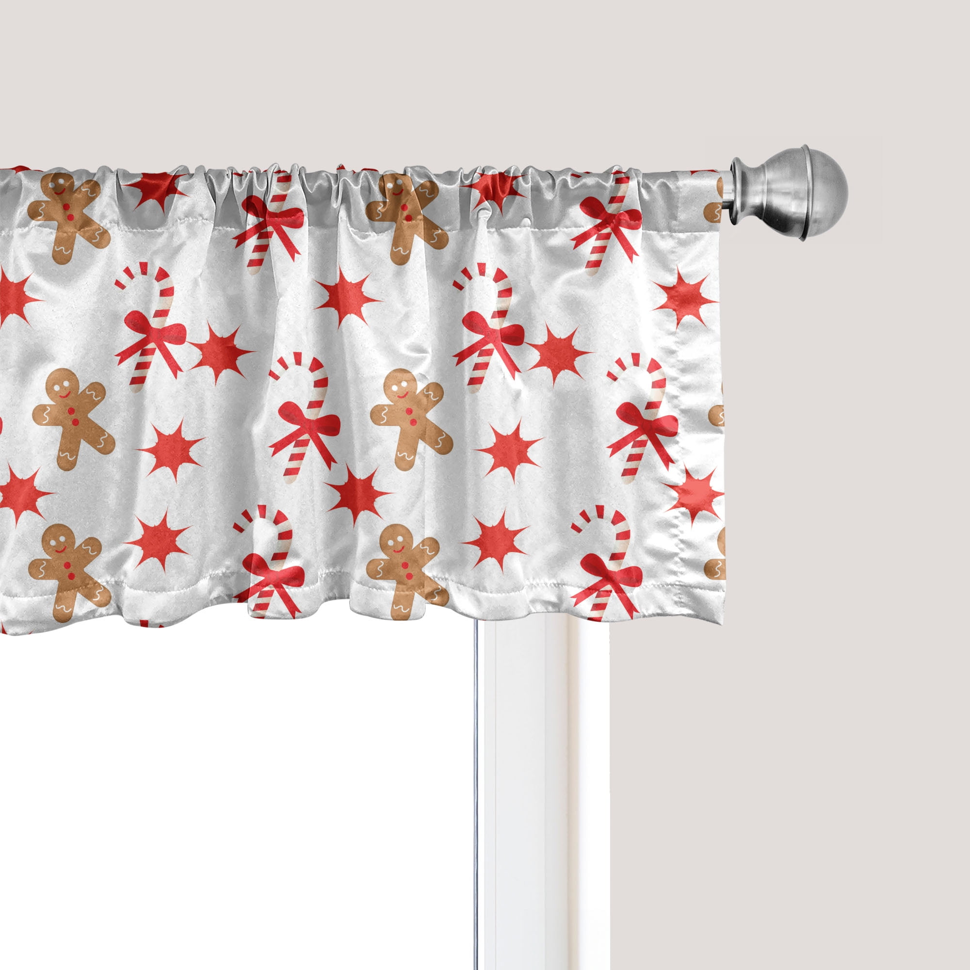 Sateen Ruffled 54'' W Window Valance in
