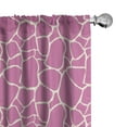 thumbnail image 1 of Ambesonne Giraffe Curtains, Abstract Animal Skin, Pair of 28"x63", Pink Cream, 1 of 5