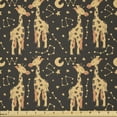 thumbnail image 1 of Ambesonne Giraffe Fabric by the Yard Microfiber, Animal Constellations Moon, 3 Yards, Dark Cocoa Pastel Brown, 1 of 2