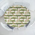 thumbnail image 1 of Ambesonne Giraffe Fitted Round Tablecloth, Animal Print Concept Art, 45"- 56" Diameter, Green Camel Tan, 1 of 5
