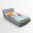 thumbnail image 1 of Ambesonne Giraffe Fitted Sheet, Surrealist View, Twin Size, Multicolor, 1 of 2
