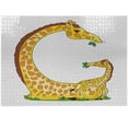 thumbnail image 1 of Ambesonne Giraffe Jigsaw Puzzle Durable Cardboard, African Animal Eating, 1000 pcs, White Mustard, 1 of 1