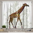 thumbnail image 1 of Ambesonne Giraffe Kitchen Curtains, Animal Ethnic, 55"x24", Multicolor, 1 of 1