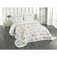 thumbnail image 1 of Ambesonne Giraffe Quilted Bedspread Set 3 Pcs, Abstract Bodies Dots, Queen Size, Multicolor, 1 of 5