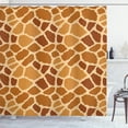 thumbnail image 1 of Ambesonne Giraffe Shower Curtain, Rhythmic Animal Skin Art, 69"Wx70"L, Pastel Brown Ginger, 1 of 5