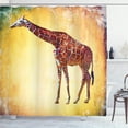 thumbnail image 1 of Ambesonne Giraffe Shower Curtain, Vintage Scenic, 69"Wx75"L, Multicolor, 1 of 3