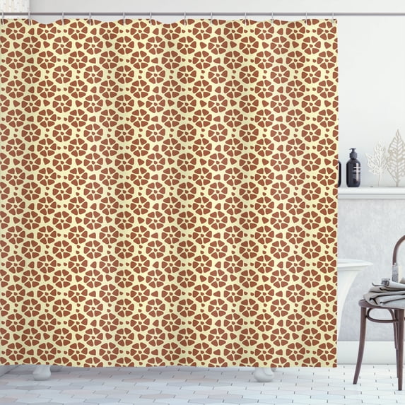 Ambesonne Giraffe Skin Shower Curtain, Animal Pattern Artwork, 69"Wx84"L, Pale Caramel Cream