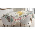 thumbnail image 1 of Ambesonne Giraffe Tablecloth Rectangular Table Cover, Cartoon Mom and, 52"x70", Multicolor, 1 of 4