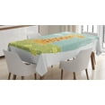 thumbnail image 1 of Ambesonne Giraffe Tablecloth Rectangular Table Cover, Minimal and Funny Animal, 52"x70", Multicolor, 1 of 4