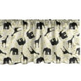 thumbnail image 1 of Ambesonne Giraffe Window Valance, Pattern with Cartoon Giraffes and Elephants on Spotty Background Wildlife, Curtain Valance for Kitchen Bedroom Decor with Rod Pocket, 54" X 12", Multicolor, 1 of 3