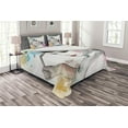 thumbnail image 1 of Ambesonne Girl Quilted Bedspread Set 3 Pcs, Lady Splash Style, Queen Size, Multicolor, 1 of 3