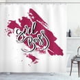 thumbnail image 1 of Ambesonne Girl Slogan Shower Curtain, Wording on Paint Stroke, 69"Wx84"L, Raspberry Black, 1 of 5