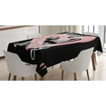 thumbnail image 1 of Ambesonne Girl Slogan Tablecloth Rectangular Table Cover, Woman is the New Strong, 52"x70", Pale Pink Black White, 1 of 4