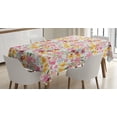 thumbnail image 1 of Ambesonne Girl Tablecloth Rectangular Table Cover, Cartoon Tulips Daffodils, 60"x90", Multicolor, 1 of 4