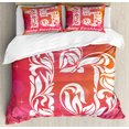 thumbnail image 1 of Ambesonne Girls Duvet Cover Sets, Teen Birthday Design, 2-King, Pink Orange White, 1 of 3