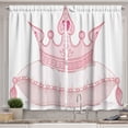 thumbnail image 1 of Ambesonne Girls Kitchen Curtains, Cartoon Crown, 55"x45", Pale Pink, 1 of 3