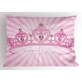 thumbnail image 1 of Ambesonne Girls Pillow Sham, Pink Cartoon, 26" X 20", Pink Pale Pink, 1 of 2