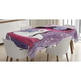 thumbnail image 1 of Ambesonne Girls Tablecloth Rectangular Table Cover, Floral Noble Lady Fashion, 52"x70", Pink Purple, 1 of 4
