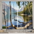 thumbnail image 1 of Ambesonne Glacier National Park Kitchen Curtains, View of Lake, 55"x30", Multicolor, 1 of 1