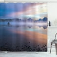 thumbnail image 1 of Ambesonne Glacier National Park Shower Curtain, Foggy Setting, 69"Wx84"L, Multicolor, 1 of 3
