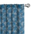 thumbnail image 1 of Ambesonne Glitch 4-Panel Curtains, Rhythmic Triangles Grunge, 56"x63", Sea Blue Charcoal Grey, 1 of 4