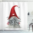 thumbnail image 1 of Ambesonne Gnome Shower Curtain, Finnish Creature Folklore, 69"Wx70"L, Ruby Pale Grey, 1 of 3