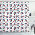 thumbnail image 1 of Ambesonne Gnome Shower Curtain, Valentines Day Romantic Theme, 69"Wx84"L, Blue Vermilion, 1 of 3