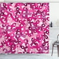 thumbnail image 1 of Ambesonne Go Pink Shower Curtain, Magenta Raising Awareness, 69"Wx84"L, Pale Fuchsia and Magenta, 1 of 4