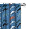 thumbnail image 1 of Ambesonne Goat Curtains, Jumping Pose Drawn Animal Art, Pair of 28"x84", Sea Blue Multicolor, 1 of 5