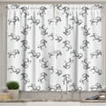 thumbnail image 1 of Ambesonne Goat Kitchen Curtains, Sketch Mountain Goats Pattern, 55"x36", White and Charcoal Grey, 1 of 3