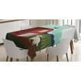 thumbnail image 1 of Ambesonne Goat Tablecloth Rectangular Table Cover, Rural Farmland Crop Bovine, 52"x70", Multicolor, 1 of 4