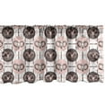 thumbnail image 1 of Ambesonne Goat Valance Pack of 2, Animal Portraits on Circles, 42"X12", Brown Blush White, 1 of 5