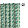 thumbnail image 1 of Ambesonne Golf Window Curtains, Clubs in a Bag with Straps, Each 28" W x 63" L, Turquoise and Pale Green, 1 of 4