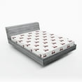 thumbnail image 1 of Ambesonne Golf Fitted Sheet 2 Pcs Set, Carts Pattern Golfing Stroke, King, Red Charcoal Grey, 1 of 3